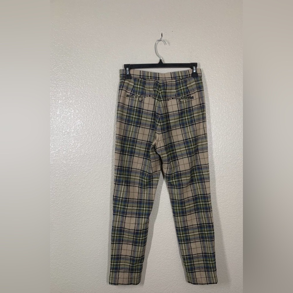 Pendleton for Opening Ceremony. Plaid Trousers in Beige and Green